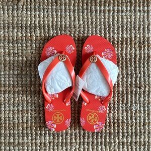 NWT! Tory Burch Poppy Red Flip Flop Sandals